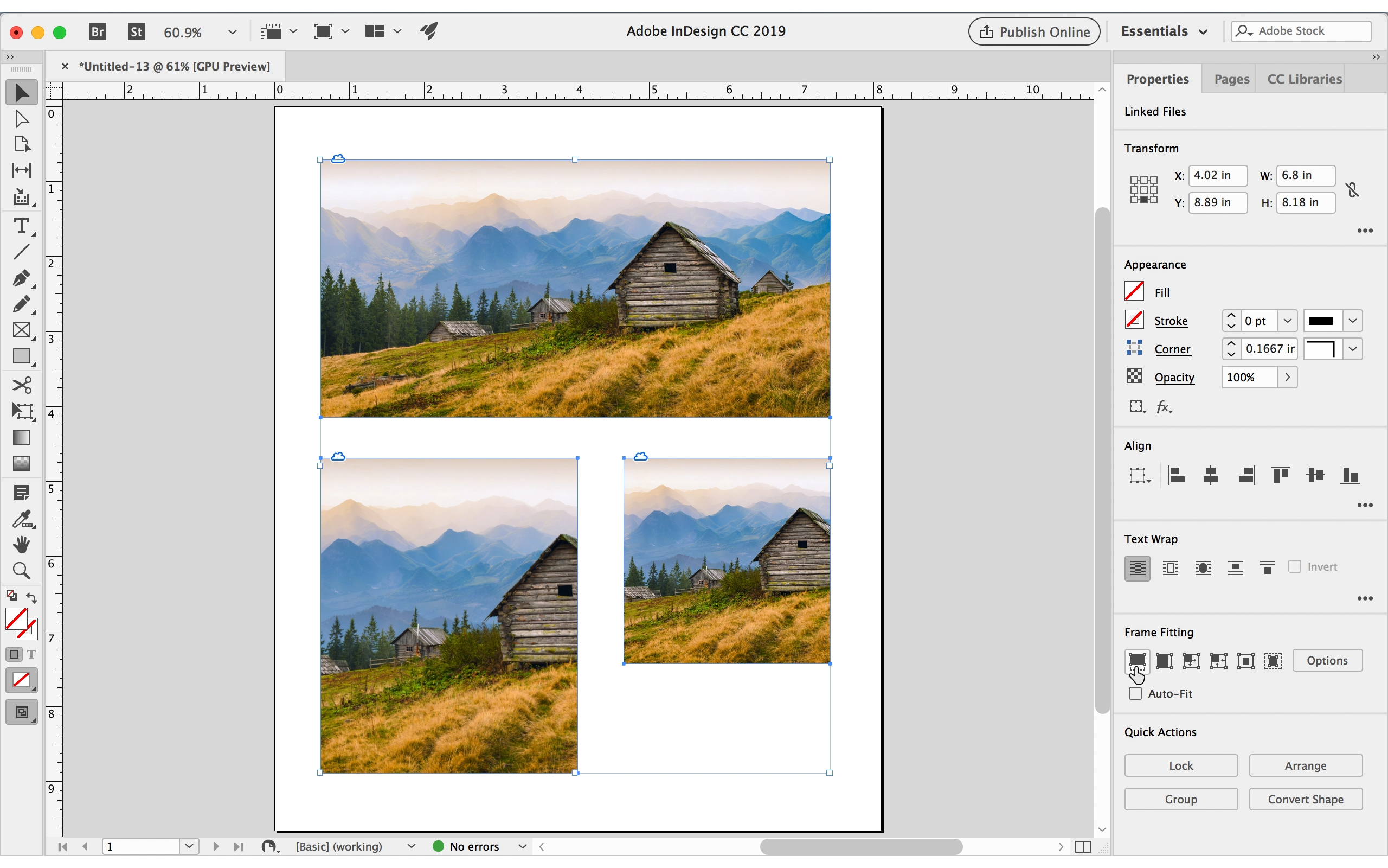 in office 2016 for mac can you have some slides landscape and some portrait